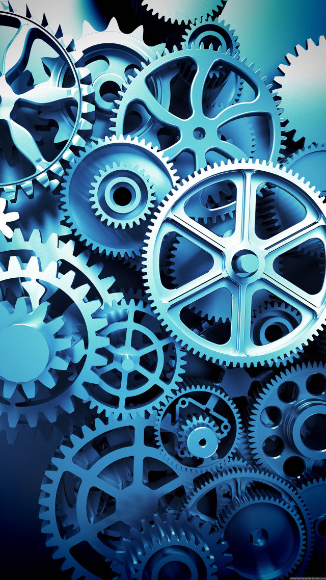 Blue black gears mechanism collection free wallpaper - medium preview image