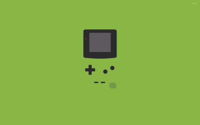Green background black white computer free wallpaper - medium preview image