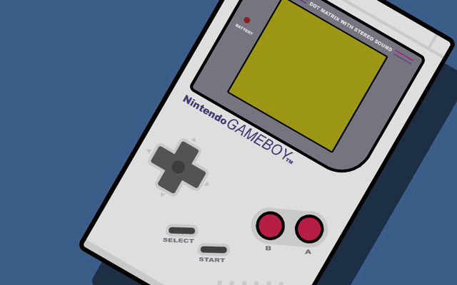 Gameboy yellow screen red buttons free wallpaper - medium preview image