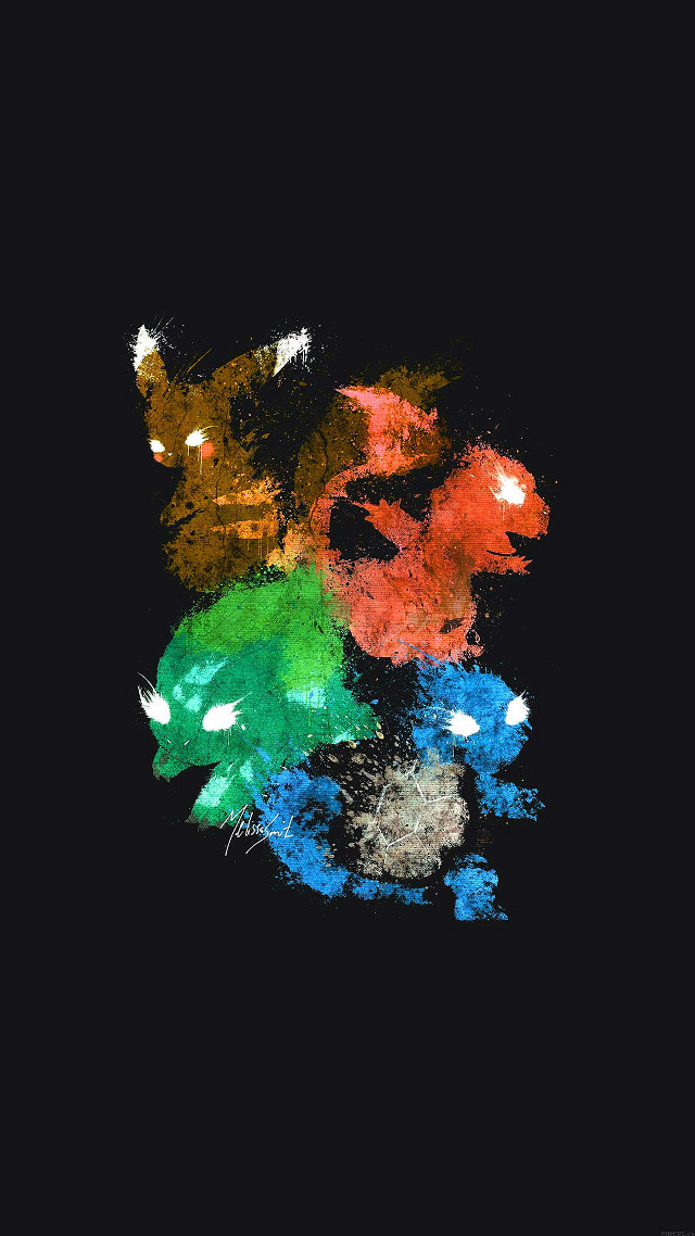 Colored objects black background white free wallpaper - medium preview image