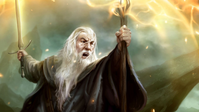 Old man white beard sword free wallpaper - medium preview image