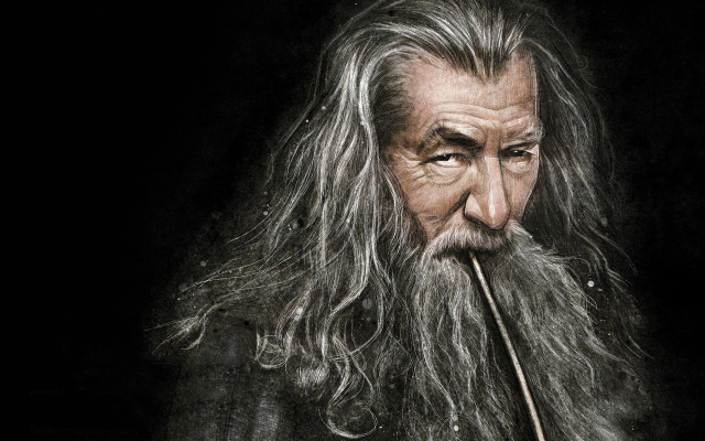 Man long hair beard pipe free wallpaper - medium preview image