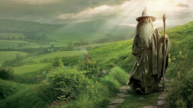 Wizard staff path green field free wallpaper - medium preview image