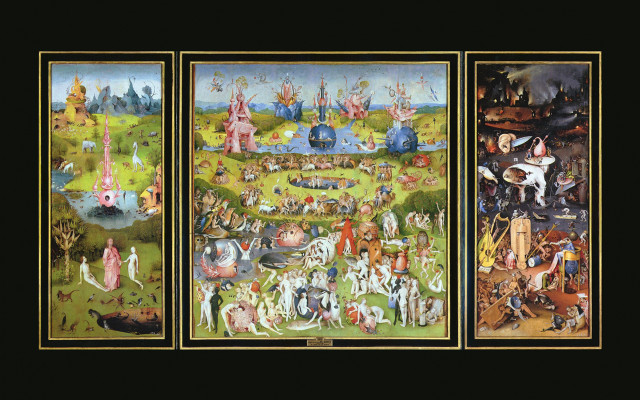 People field animals background painting free wallpaper - medium preview image