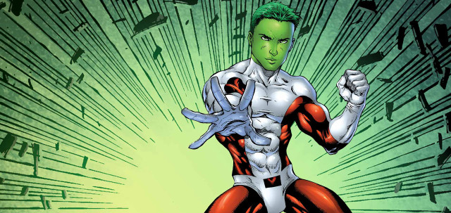Man white red suit green free wallpaper - medium preview image