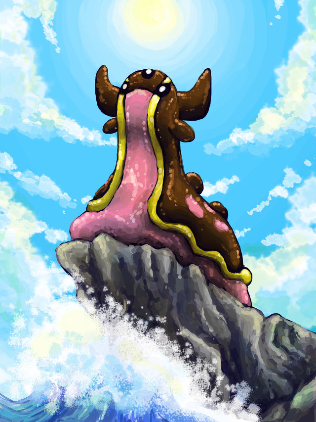 Giant monster rock ocean sky free wallpaper - medium preview image