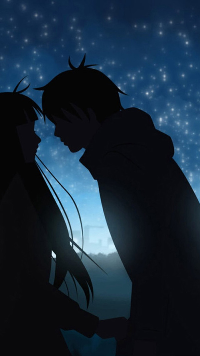 Couple night stars moon sky free wallpaper - medium preview image