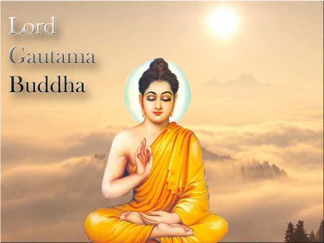 Buddha statue foggy sky lord free wallpaper - medium preview image