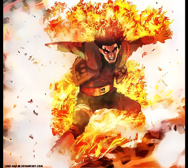 Fire flying man autumn leaves free wallpaper - medium preview image