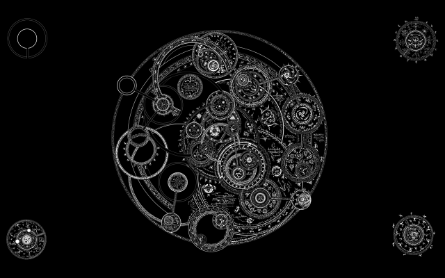 Black white clock gears background free wallpaper - medium preview image