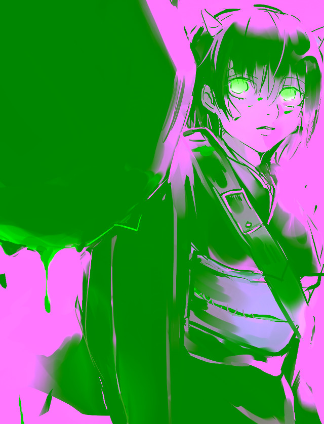 Red eyes black horned demon free wallpaper - medium preview image