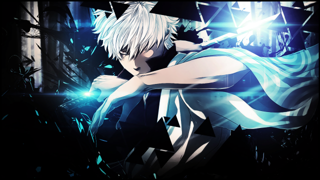 Man white hair blue dress #2 free wallpaper - medium preview image