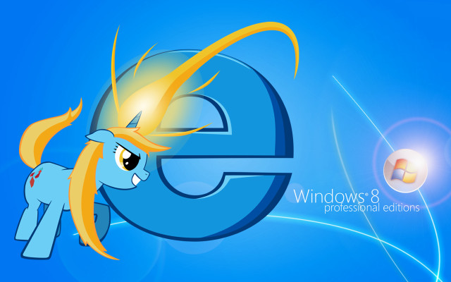 Cartoon pony windows8 logo blue free wallpaper - medium preview image
