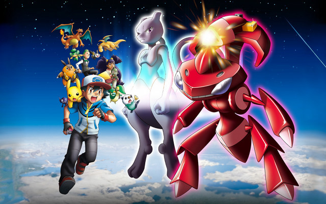 Pokemon flying group blue sky free wallpaper - medium preview image