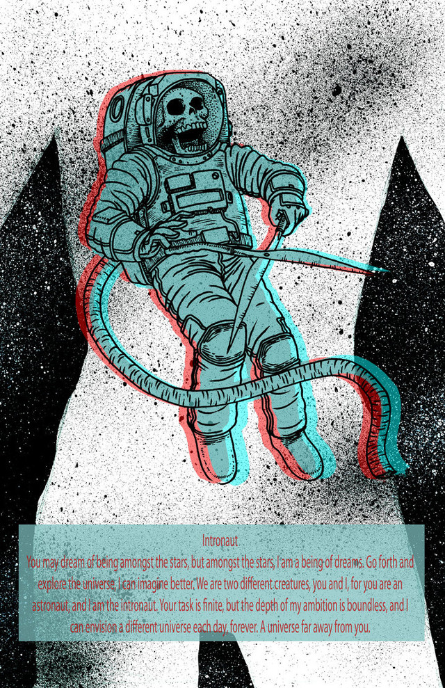 Man space suit spear caption free wallpaper - medium preview image