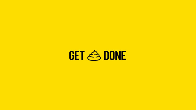 Yellow background get done black free wallpaper - medium preview image