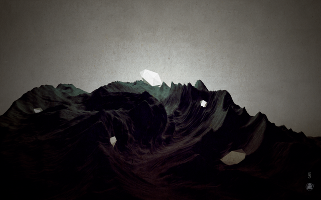 Mountain range moon wine black free wallpaper - medium preview image