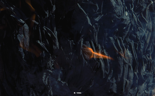 Fire black wall yellow flame free wallpaper - medium preview image