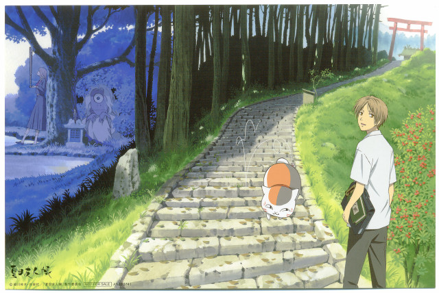 Boy stone path woods cat free wallpaper - medium preview image