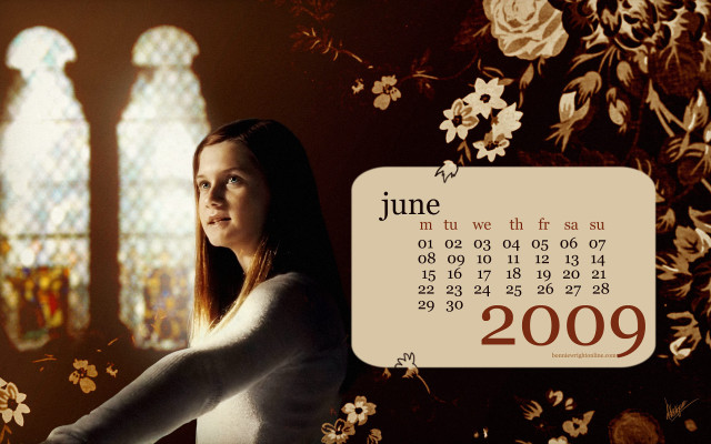 Woman stained glass calendar floral free wallpaper - medium preview image