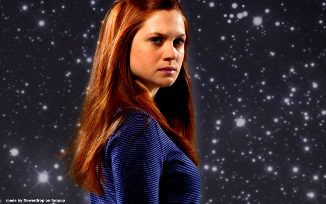 Woman red hair star filled free wallpaper - medium preview image