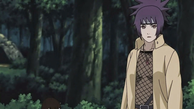 Man purple hair forest trees free wallpaper - medium preview image