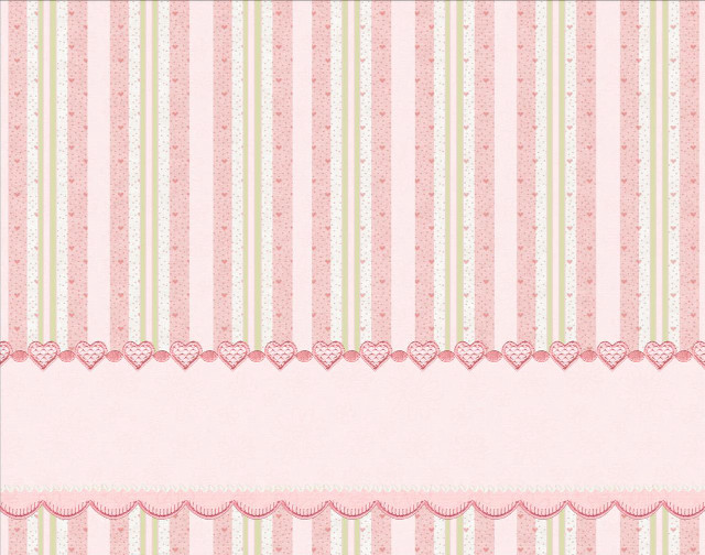 Pink green striped background hearts free wallpaper - medium preview image