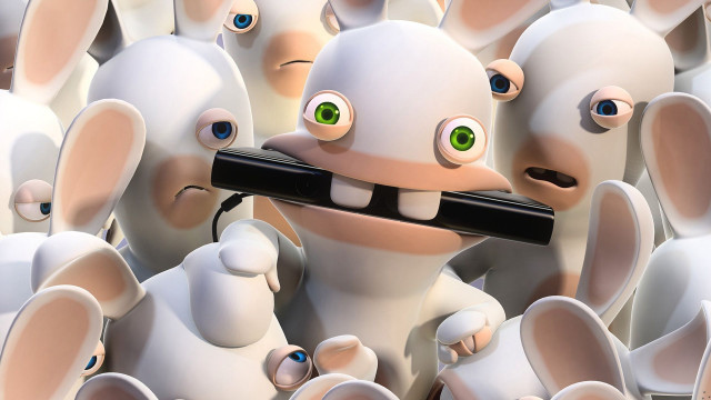 White rabbits green eyes black free wallpaper - medium preview image