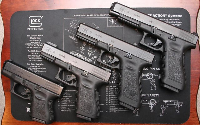 Handguns display table instructions side free wallpaper - medium preview image
