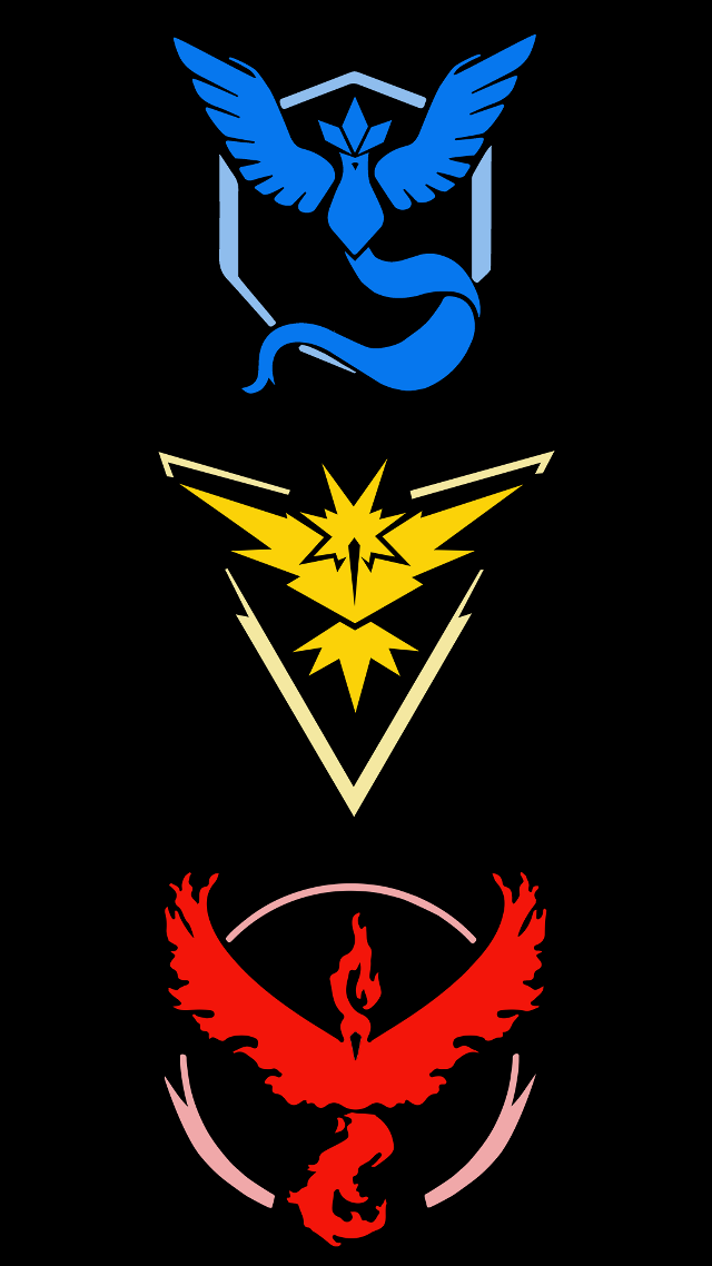 Pokemon emblems colored group black free wallpaper - medium preview image