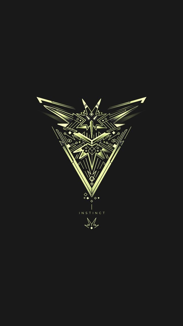 Black background gold triangle bird free wallpaper - medium preview image