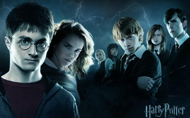 Harry potter characters lightning background free wallpaper - medium preview image