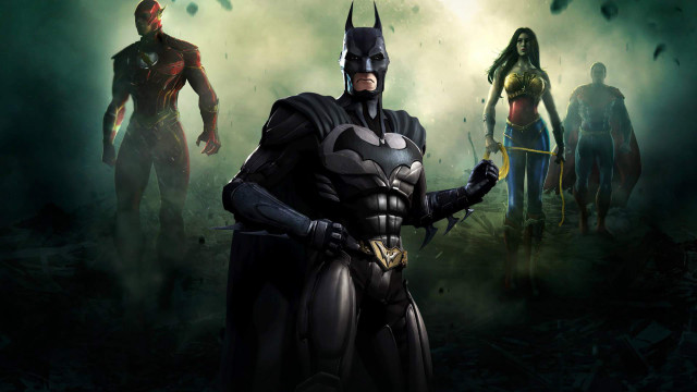 Superheroes dark forest bats hands free wallpaper - medium preview image