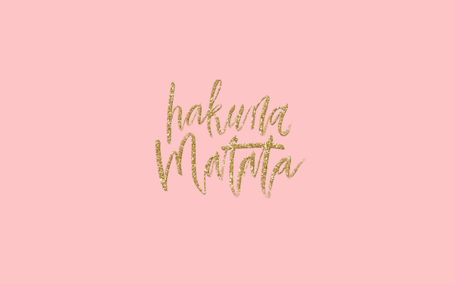 Pink gold hakuna matata silkscreen free wallpaper - medium preview image