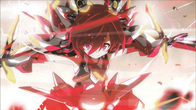 Anime red hair sword red free wallpaper - medium preview image