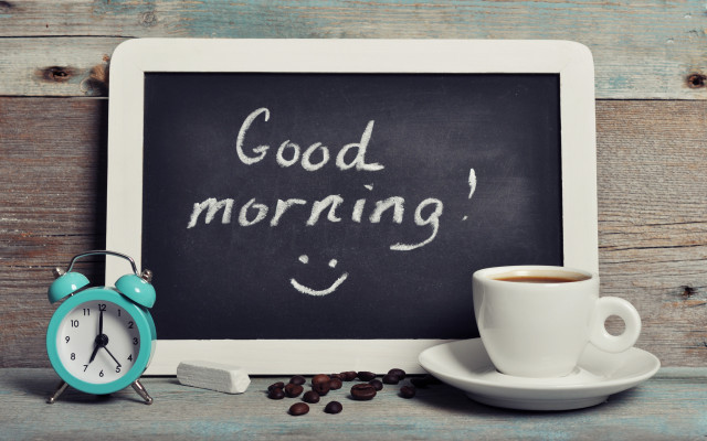 Coffee cup chalkboard good morning free wallpaper - medium preview image