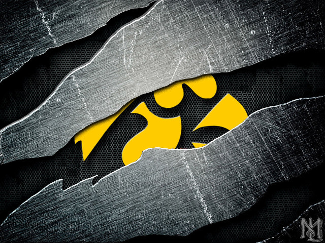 Batman logo metal hole yellow free wallpaper - medium preview image