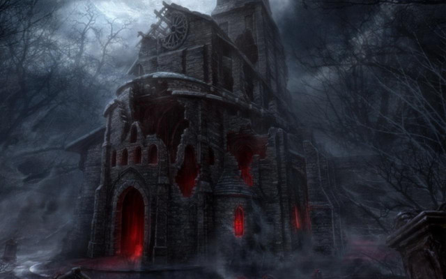 Creepy building red light creepy free wallpaper - medium preview image