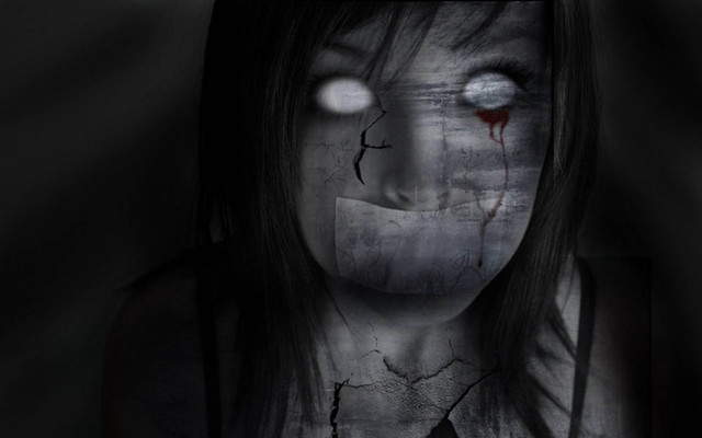 Creepy woman creepy face creepy free wallpaper - medium preview image