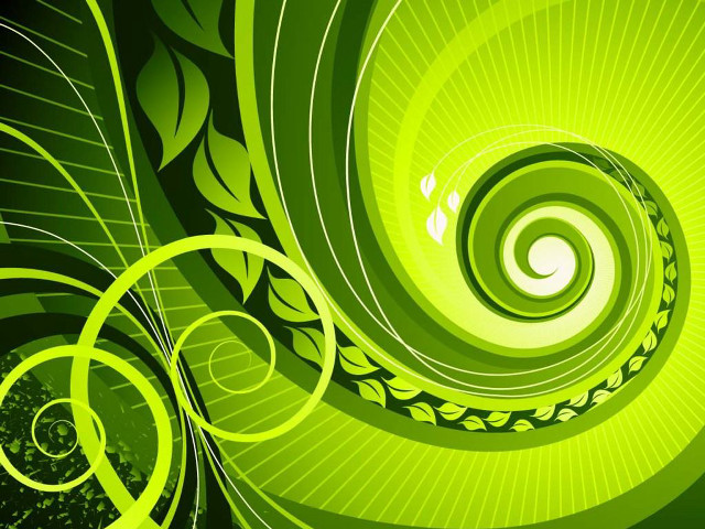 Green swirl background swirly design free wallpaper - medium preview image