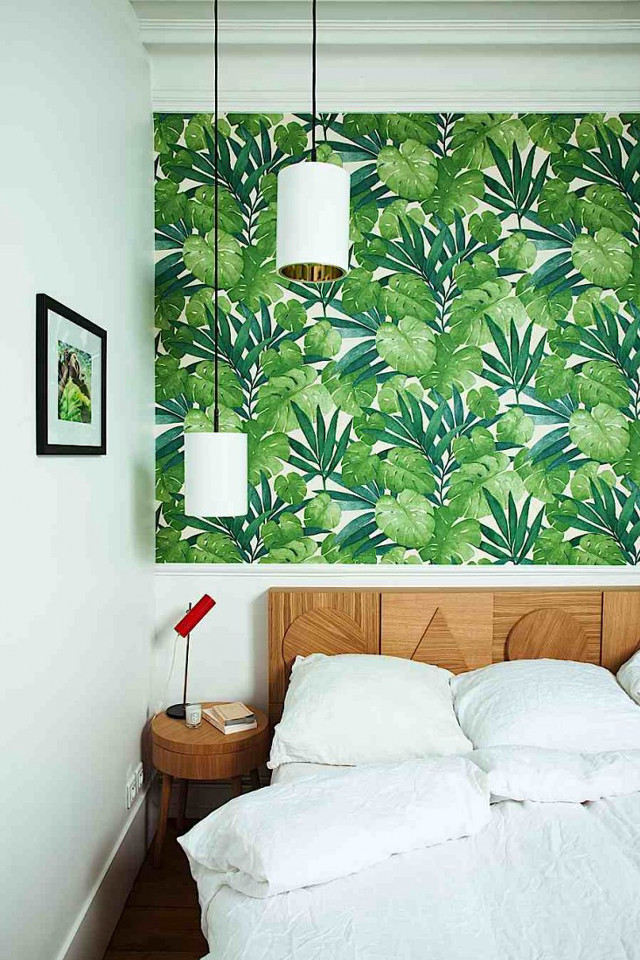 Bed white comforter green wallpaper #3 free wallpaper - medium preview image