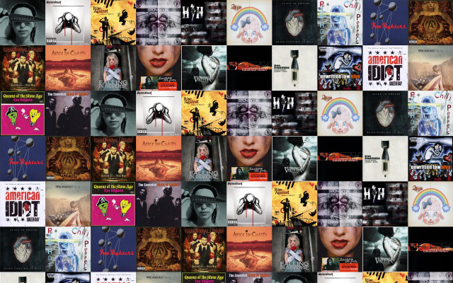 Album collage woman face rainbow free wallpaper - medium preview image