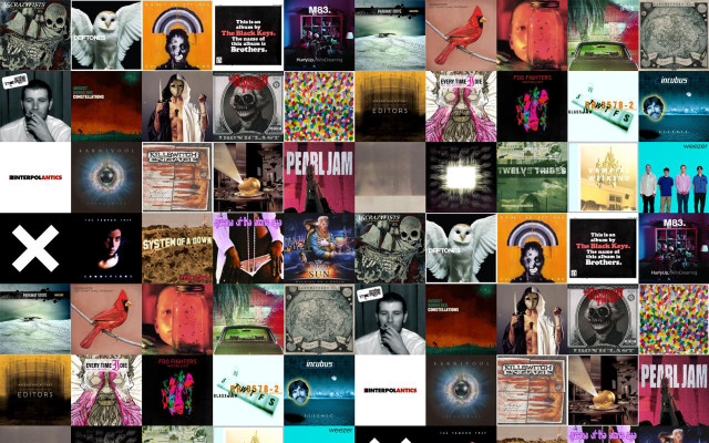 Collage album covers person middle free wallpaper - medium preview image