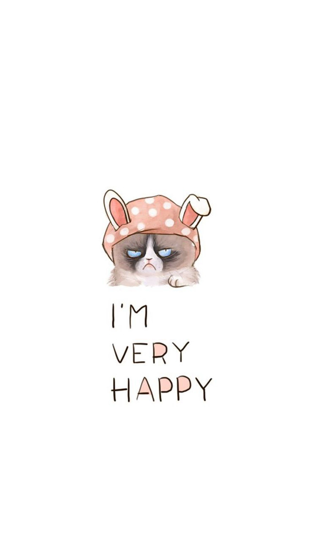 Cat mushroom hat happy blue free wallpaper - medium preview image
