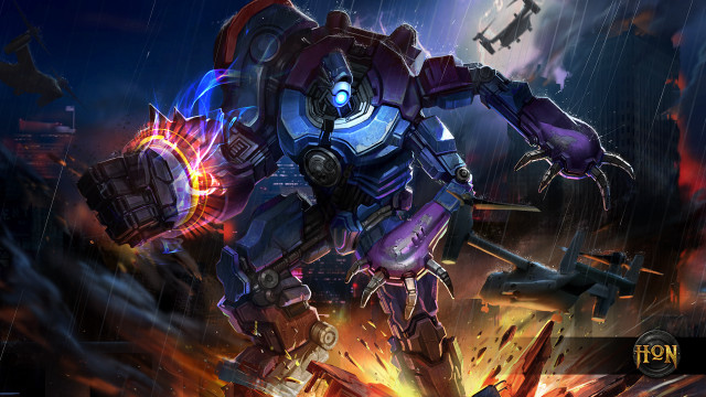 Robot standing rain gun hand free wallpaper - medium preview image