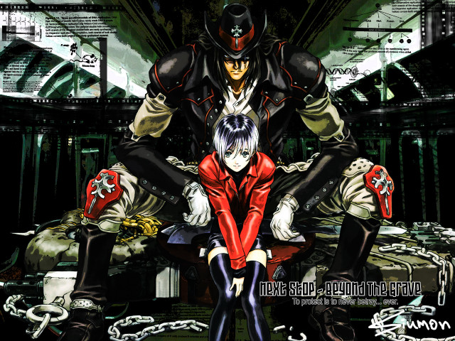 Anime couple bench chains room free wallpaper - medium preview image