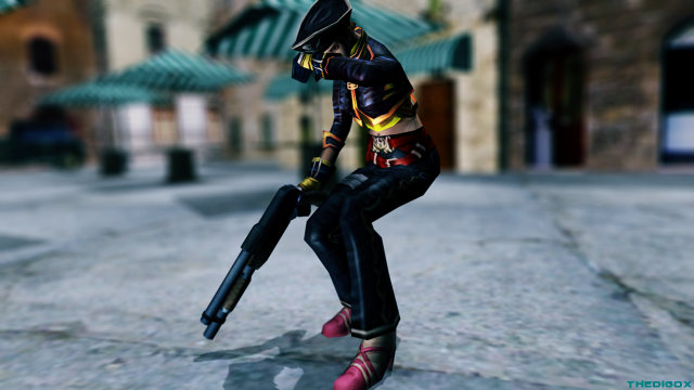 Person gun virtual world buildings free wallpaper - medium preview image