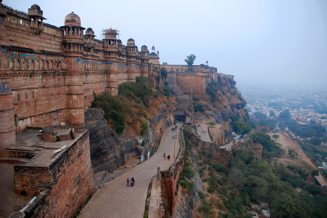 Cliff walkway people city scenery free wallpaper - medium preview image
