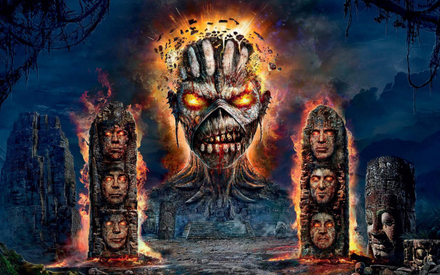 Demonic face people heads fireball free wallpaper - medium preview image