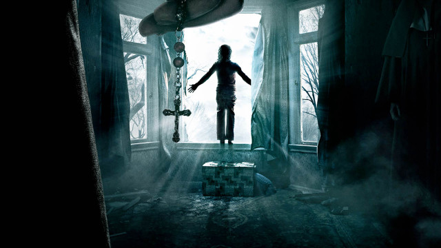 Woman doorway cross creepy window free wallpaper - medium preview image